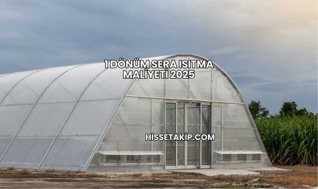 1 Dönüm Sera Isıtma Maliyeti 2025