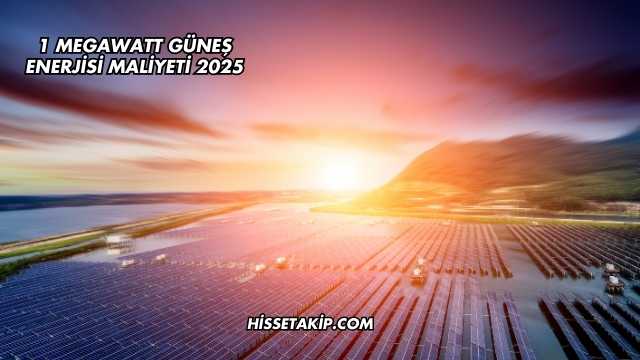 1 Megawatt Güneş Enerjisi Maliyeti 2025