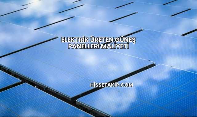 Elektrik Üreten Güneş Panelleri Maliyeti