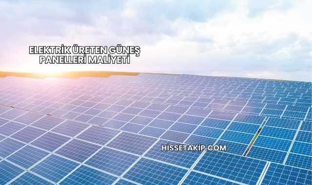 Elektrik Üreten Güneş Panelleri Maliyeti