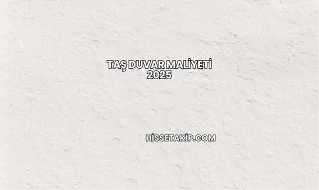 Taş Duvar Maliyeti 2025