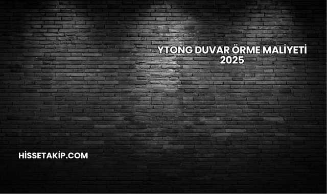 Ytong Duvar Örme Maliyeti 2025