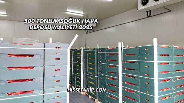 500 Tonluk Soğuk Hava Deposu Maliyeti 2025