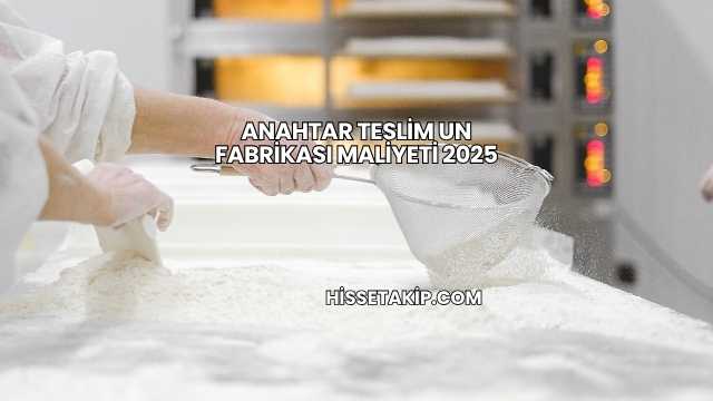 Anahtar Teslim Un Fabrikası Maliyeti 2025