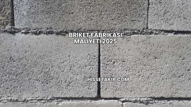 Briket Fabrikası Maliyeti 2025