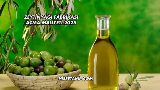Zeytinyağı Fabrikası Açma Maliyeti 2025