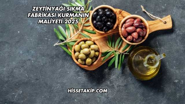 Zeytinyağı Sıkma Fabrikası Kurmanın Maliyeti 2025