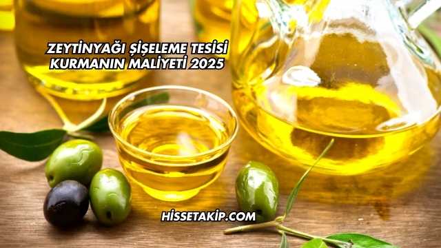 Zeytinyağı Şişeleme Tesisi Kurmanın Maliyeti 2025