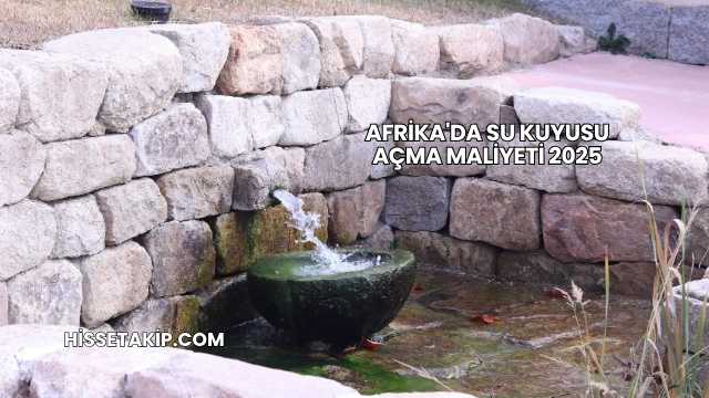 Afrika'da Su Kuyusu Açma Maliyeti 2025