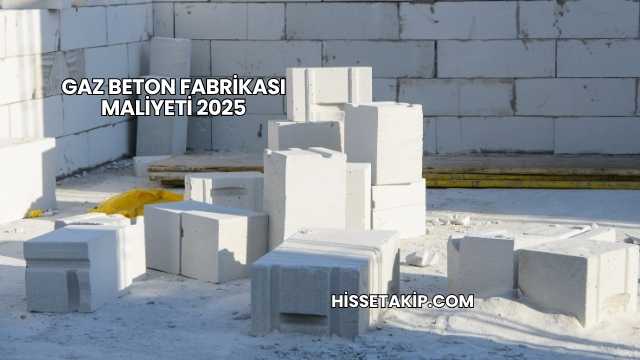 Gaz Beton Fabrikası Maliyeti 2025
