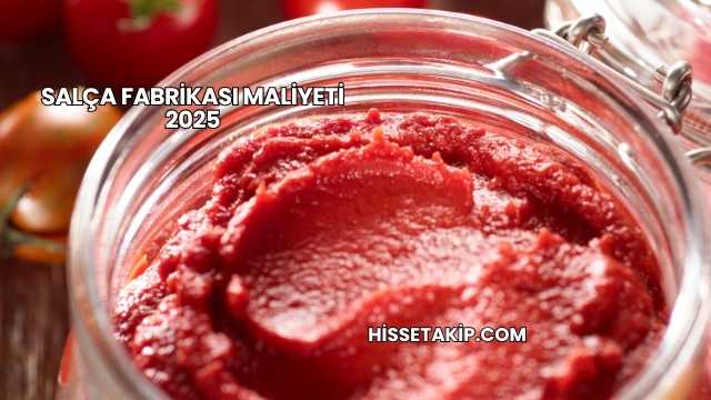 Salça Fabrikası Maliyeti 2025